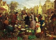 Henry Charles Bryant Market Day oil painting